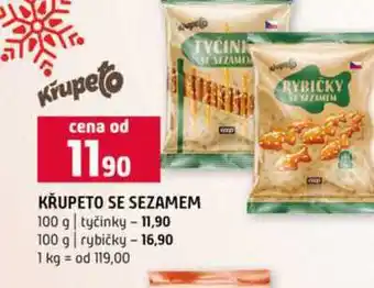 Terno KŘUPETO SE SEZAMEM 100 g tyčinky 100 g rybičky nabídka