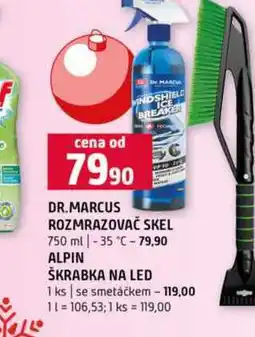 Terno DR.MARCUS ROZMRAZOVAČ SKEL 750 ml ALPIN ŠKRABKA NA LED C 1 ks se smetáčkem nabídka