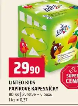 Terno LINTEO KIDS PAPÍROVÉ KAPESNÍČKY 80 ks 2vrstvé v boxu nabídka