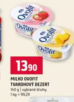 Terno MILKO OVOFIT TVAROHOVÝ DEZERT 140 g vybrané druhy nabídka
