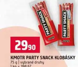 Terno KMOTR PARTY SNACK KLOBÁSKY 75 g vybrané druhy nabídka