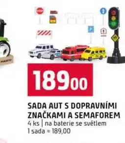 Terno SADA AUT S DOPRAVNÍMI ZNAČKAMI A SEMAFOREM 4 ks na baterie se světlem nabídka