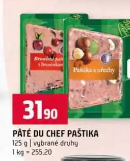 Terno PÂTÉ DU CHEF PAŠTIKA 125 g vybrané druhy nabídka