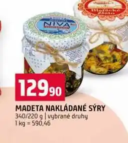 Terno MADETA NAKLÁDANÉ SÝRY 340/220 g vybrané druhy nabídka
