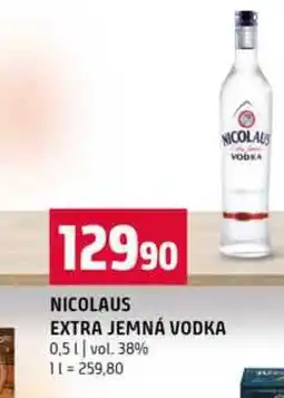 Terno NICOLAUS EXTRA JEMNÁ VODKA 0,5l vol. 38% nabídka