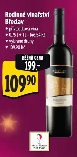 Albert Rodinné vinařství Břeclav nabídka