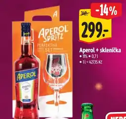 Albert Aperol + sklenička nabídka