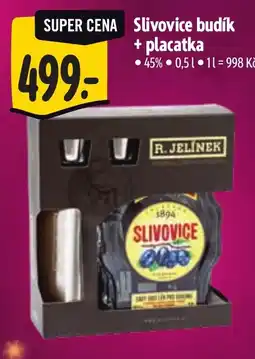 Albert Slivovice budík + placatka nabídka
