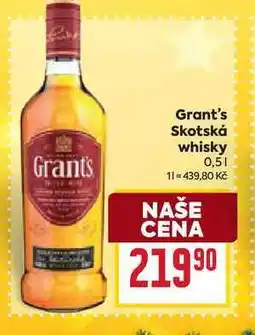 Billa Grant's Skotská whisky 0,5l nabídka