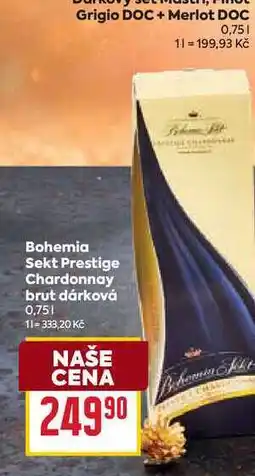 Billa Bohemia Sekt Prestige Chardonnay brut dárková 0,75l nabídka