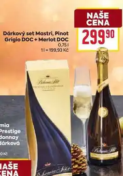 Billa Dárkový set Mastri, Pinot Grigio DOC + Merlot DOC 0,75l nabídka