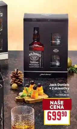 Billa Jack Daniels + 2 skleničky 0,7l nabídka
