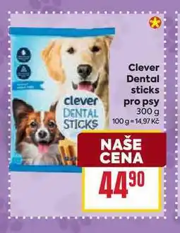 Billa Clever Dental sticks pro psy 300 g nabídka