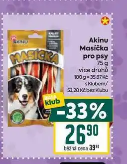 Billa Akinu Masička pro psy 75 g nabídka