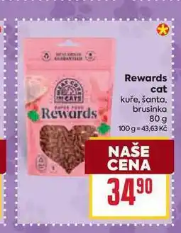 Billa Rewards cat kuře, šanta, brusinka 80 g nabídka