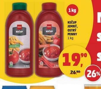 Penny Market Kečup jemný, ostrý penny nabídka