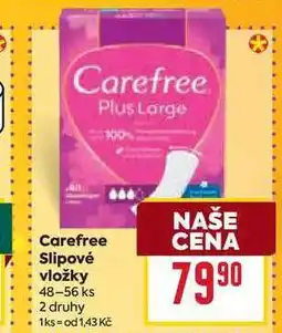 Billa Carefree Slipové vložky 48-56 ks nabídka