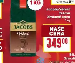 Billa Jacobs Velvet Crema Zrnková káva 1 kg nabídka