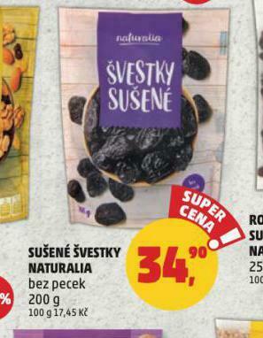 Penny Market Sušené švestky naturalia nabídka