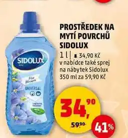 Penny Market PROSTŘEDEK NA MYTÍ POVRCHŮ SIDOLUX, 1 l nabídka
