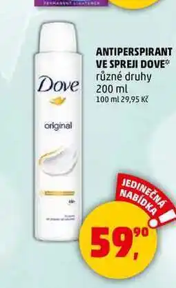 Penny Market ANTIPERSPIRANT VE SPREJI DOVE, 200 ml nabídka