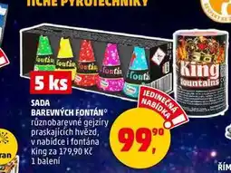 Penny Market SADA BAREVNÝCH FONTÁN, 1 balení nabídka