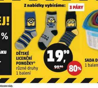 Penny Market Dětské licenční ponožky nabídka