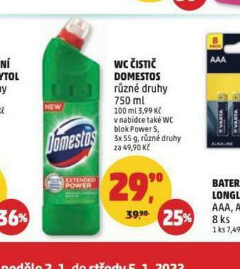 Penny Market Domestos wc čistič nabídka