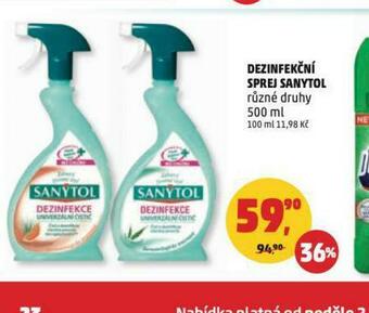 Penny Market Sanytol dezinfekční sprej nabídka
