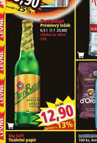 Norma Pivo zlatý bažant prémiový ležák nabídka