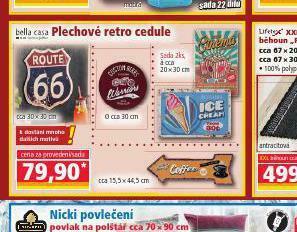 Norma Plechové retro cedule nabídka