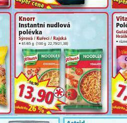 Norma Knorr instantní nudlová polévka nabídka