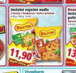 Norma Instantní vaječné nudle nabídka