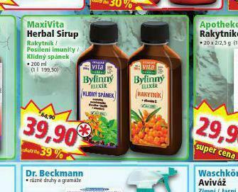 Norma Maxivita herbal sirup nabídka
