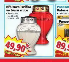Norma Hřbitovní svíčka ve tvaru srdce nabídka