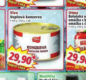 Norma Viva vepřová konzerva nabídka