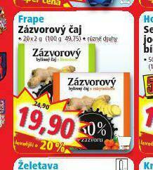 Norma Frape zázvorový čaj nabídka