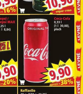 Norma Coca cola 0,33l nabídka