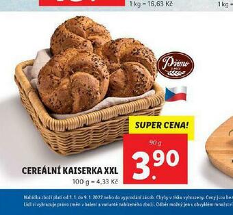 Lidl Cereální kaiserka xxl nabídka