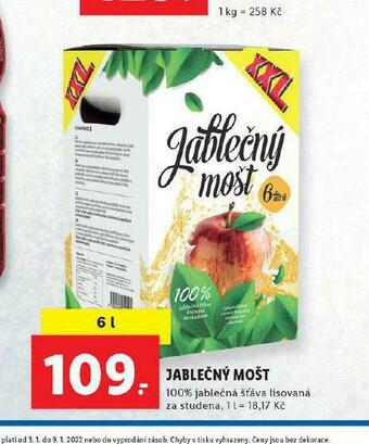 Lidl Jablečný mošt nabídka