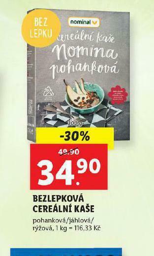 Lidl Bezlepková cereální kaše nabídka