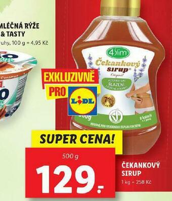 Lidl Čekankový sirup nabídka
