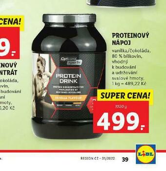 Lidl Proteinový nápoj nabídka