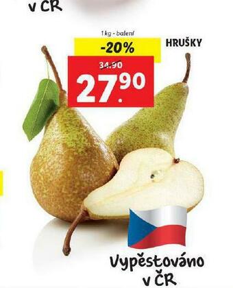 Lidl Hrušky nabídka