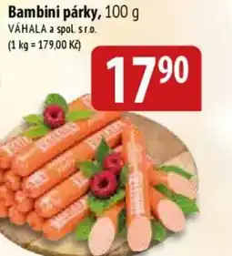 Bala Bambini párky nabídka