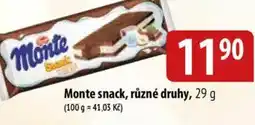 Bala Zott Monte snack nabídka