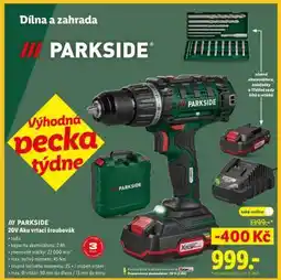Lidl PARKSIDE 20V Aku vrtačka/šroubovák nabídka