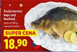 Lidl Český čerstvý kapr celý kuchaný nabídka