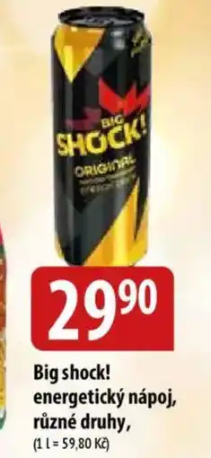 Bala Big shock! energetický nápoj nabídka