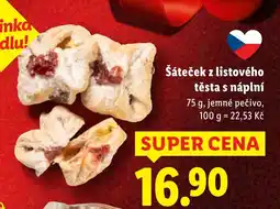 Lidl Šáteček z listového těsta s náplní nabídka